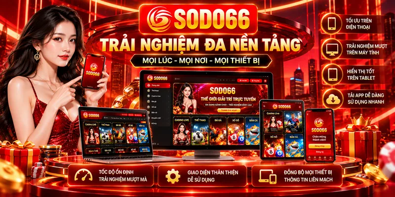 SODO66 trên điện thoại di động và máy tính bảng
